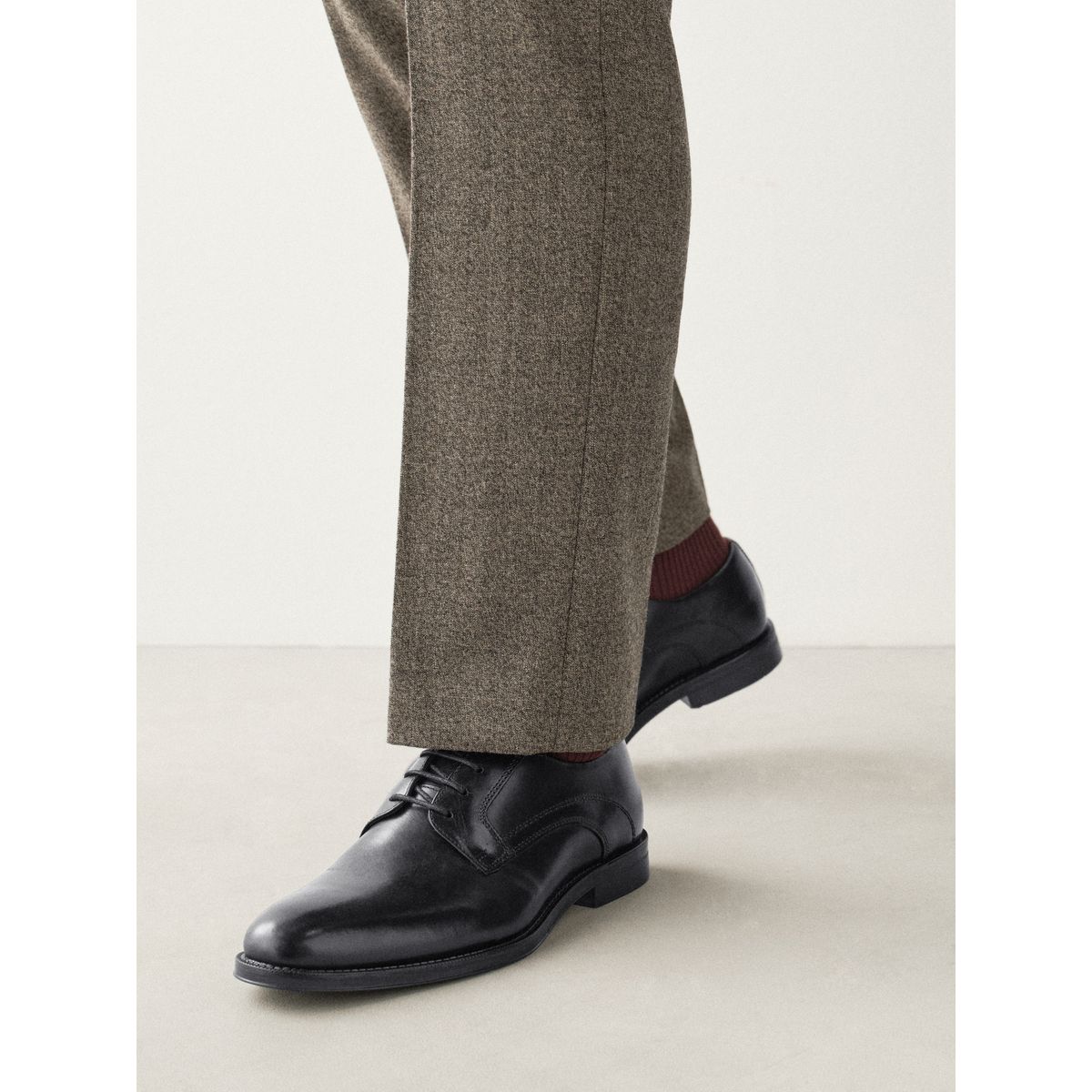 Chaussures derby en cuir noir, NEXT