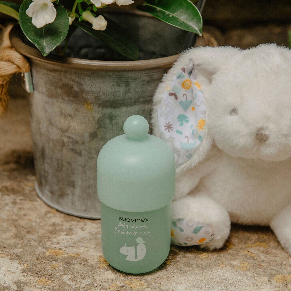 Coffret eau de Cologne pour bébé + peluche vert, SUAVINEX