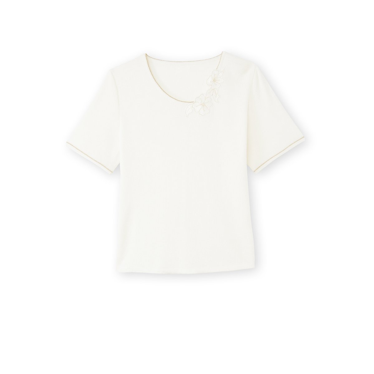 Pull avec broderies ecru, DAXON