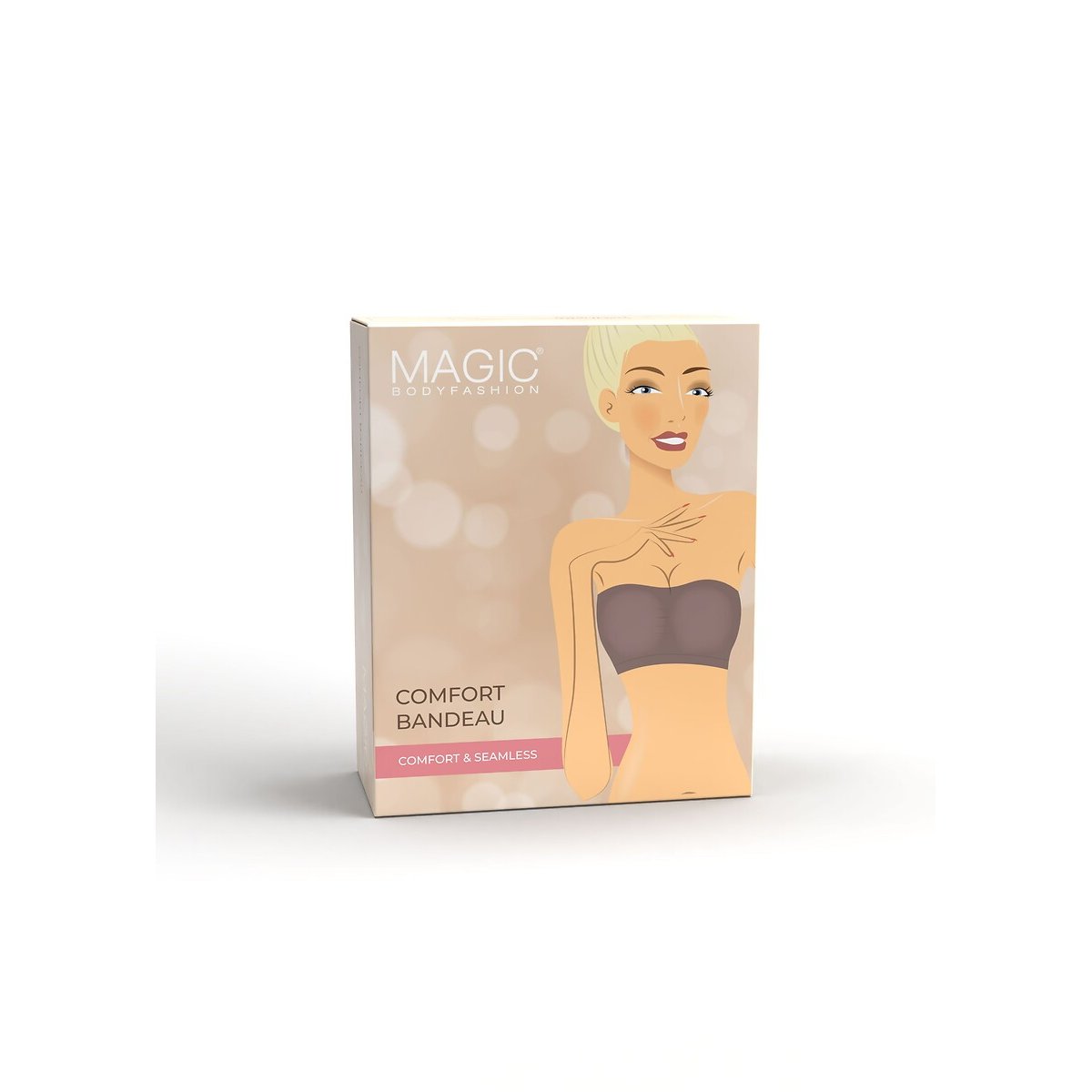 Soutien-gorge bandeau push-up blanc, MAGIC BODYFASHION