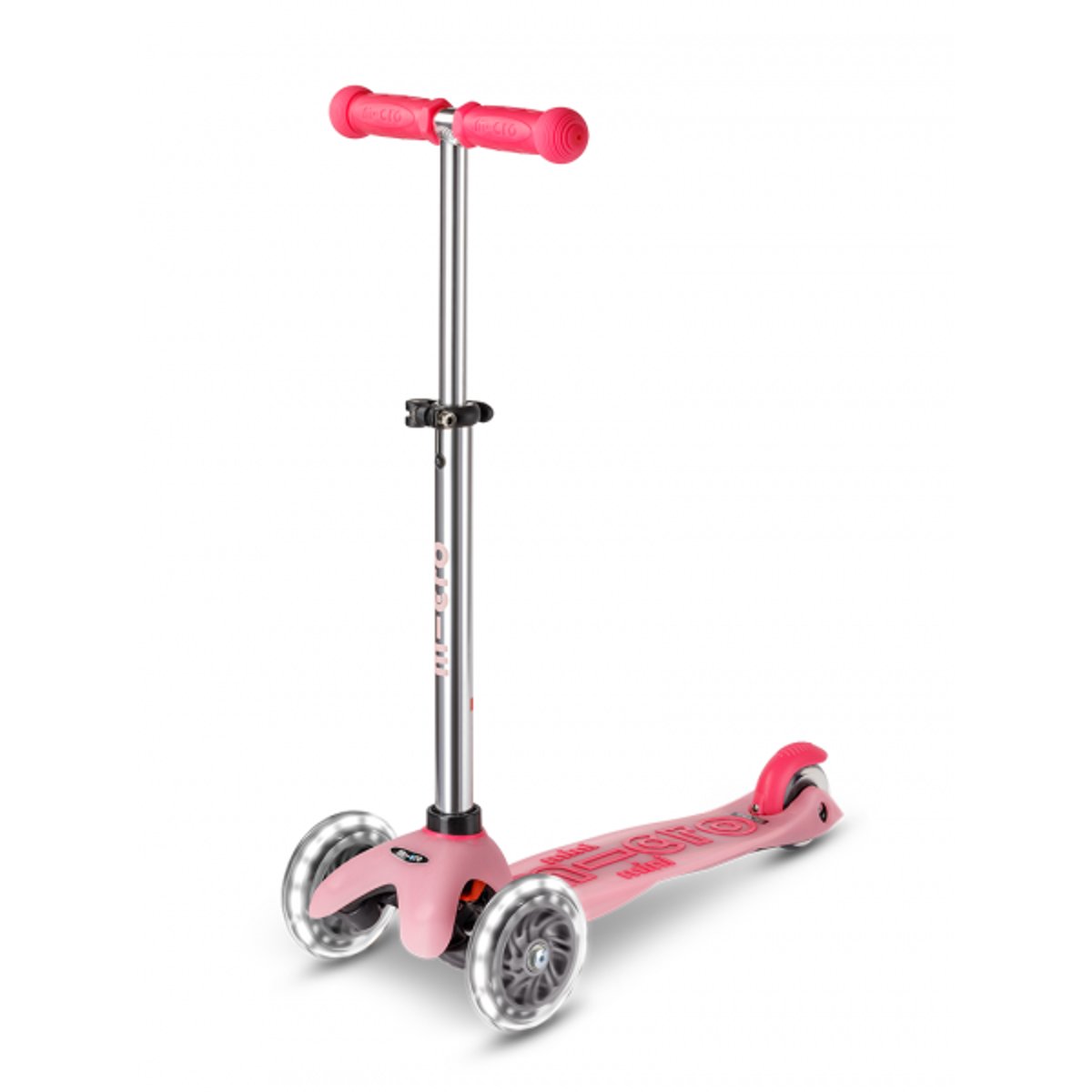 Mini Micro Deluxe Glow LED - rose, MICRO MOBILITY