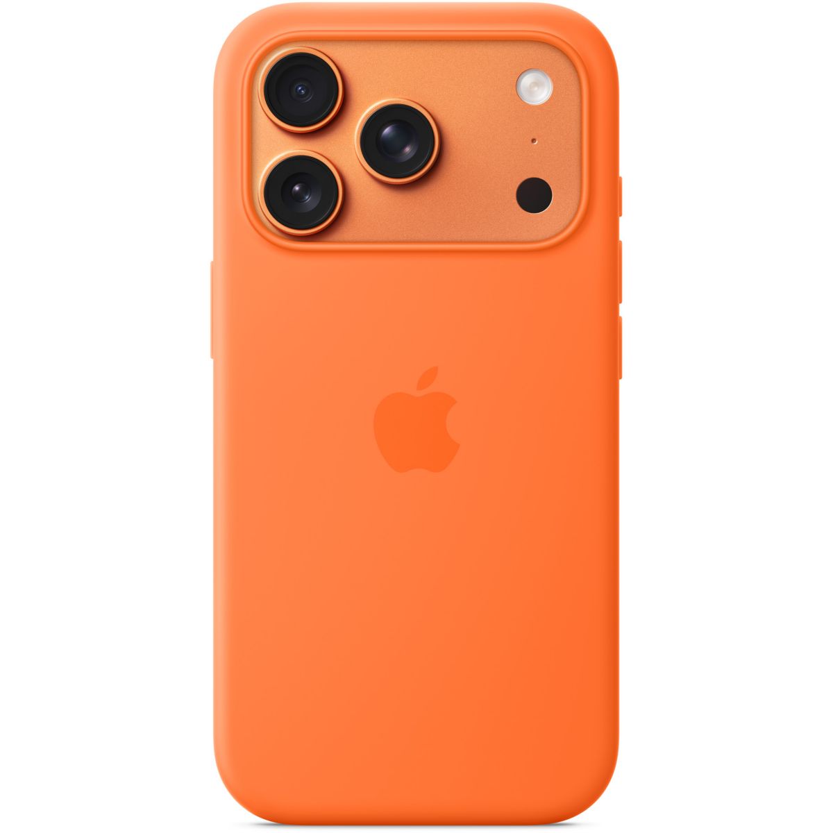 Coque iPhone 17 Pro MagSafe silicone Orange couleur unique, APPLE