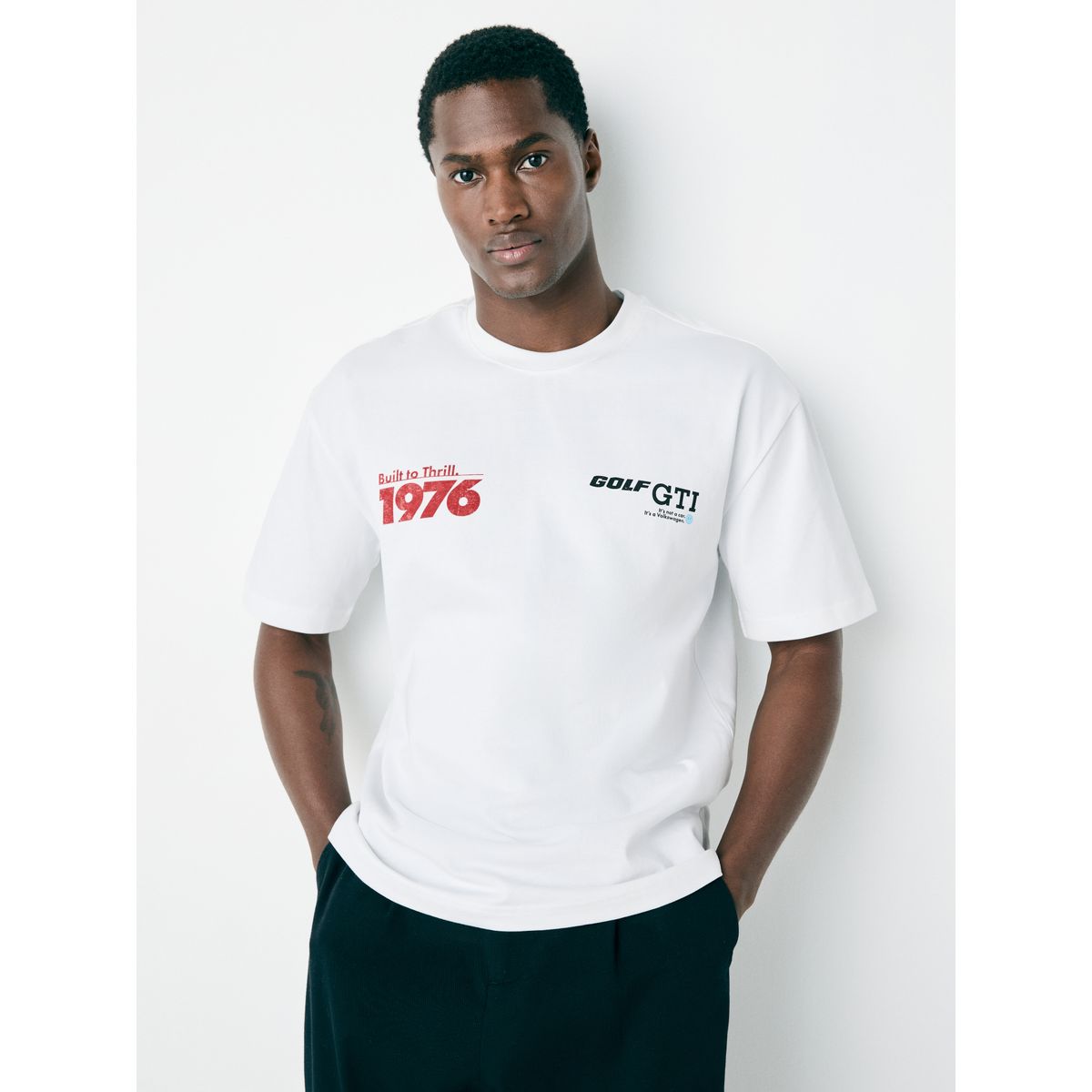 T-shirt à imprimé voiture blanc, NEXT