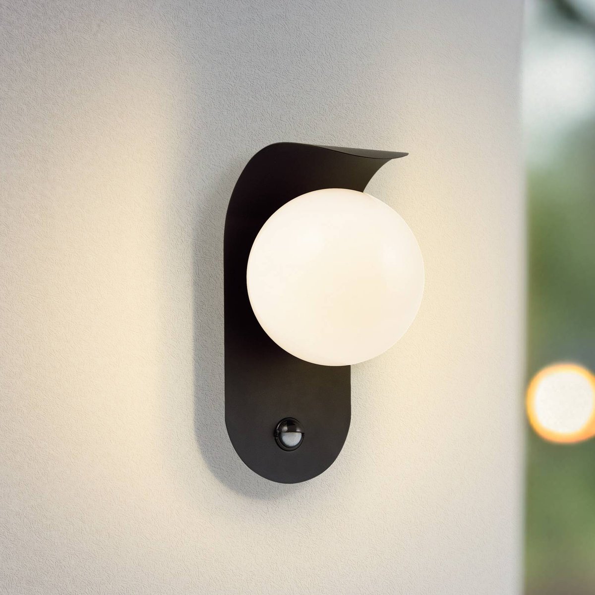 Applique extérieure en aluminium moderneLED noir, blanc, LINDBY