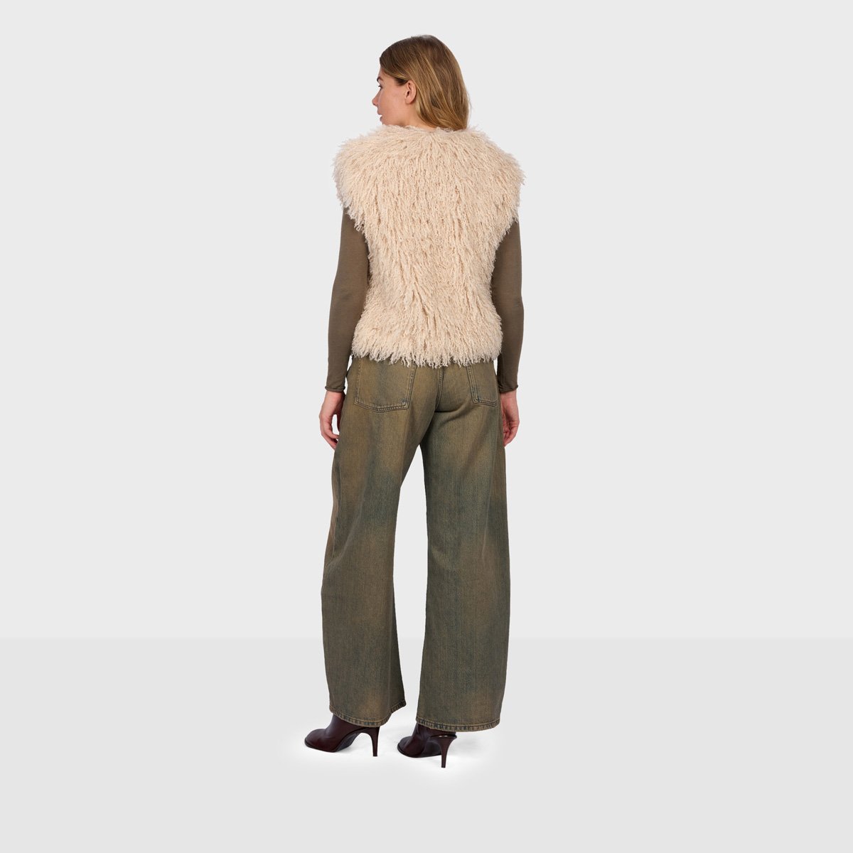 Gilet sans manches à coupe classique BETH beige clair, OAKWOOD