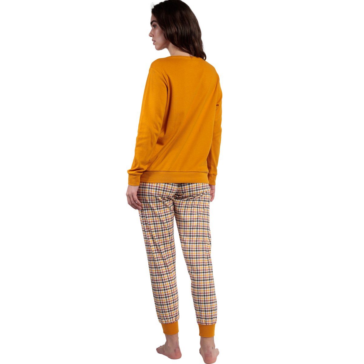 Pyjama pantalon top manches longues LouLou Returns jaune, ADMAS
