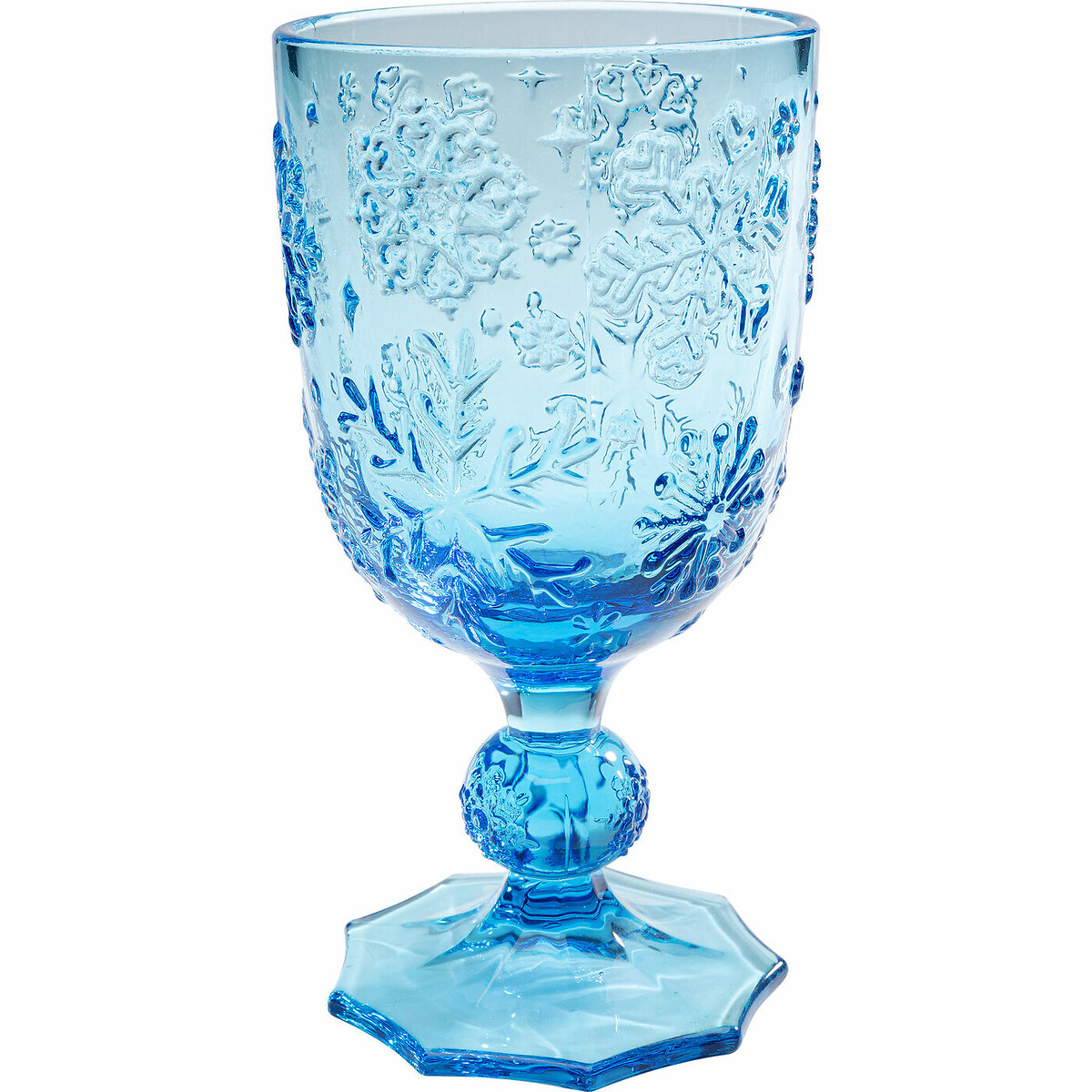 Verre à vin Ice Flowers bleu bleu, KARE DESIGN