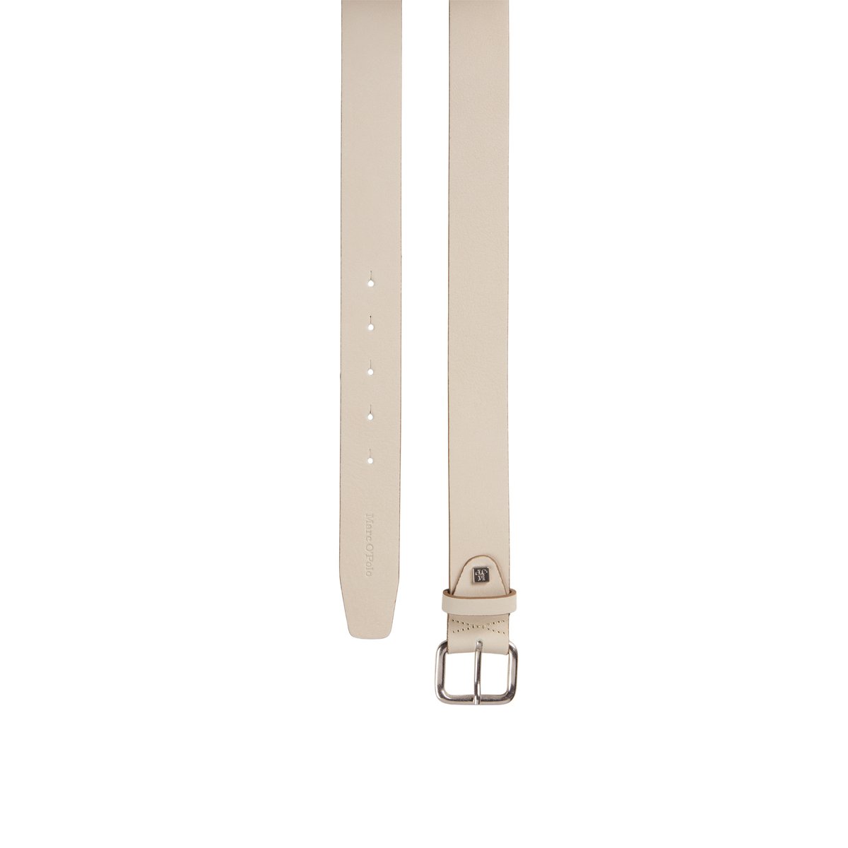 Ceinture en cuir nubuck souple crème, MARC O'POLO