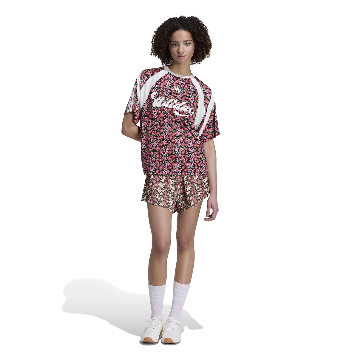 T-shirt manches courtes, imprimé fleuri FARM RIO imprimé fleuri, ADIDAS SPORTSWEAR