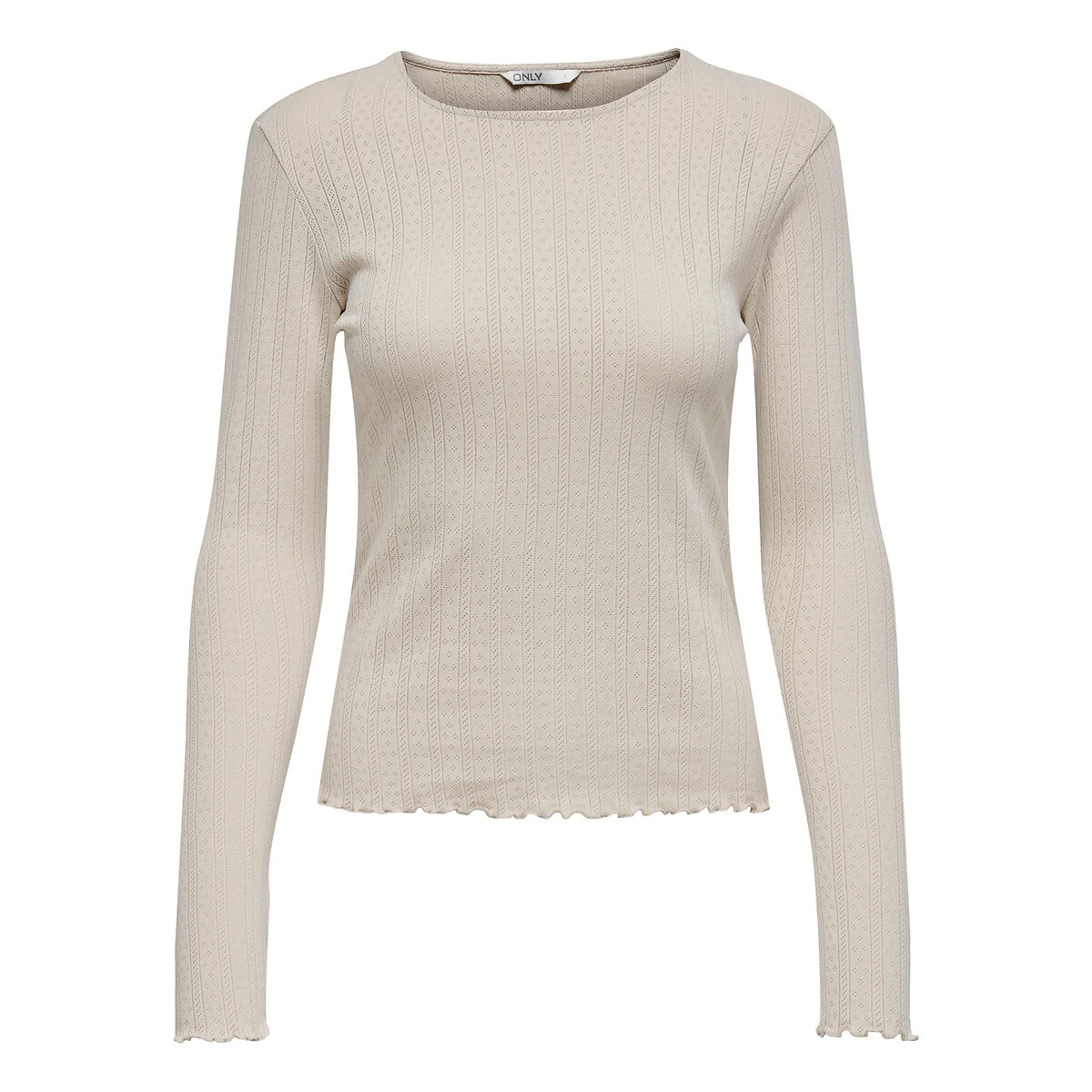 T-shirt manches longues ecru, ONLY PETITE