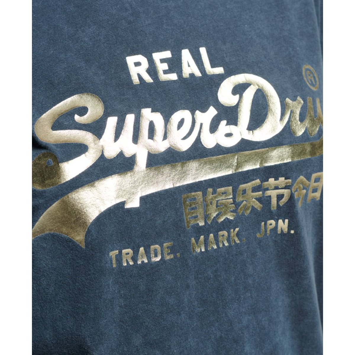 T-shirt fantaisie Vintage Logo bleu encre, SUPERDRY
