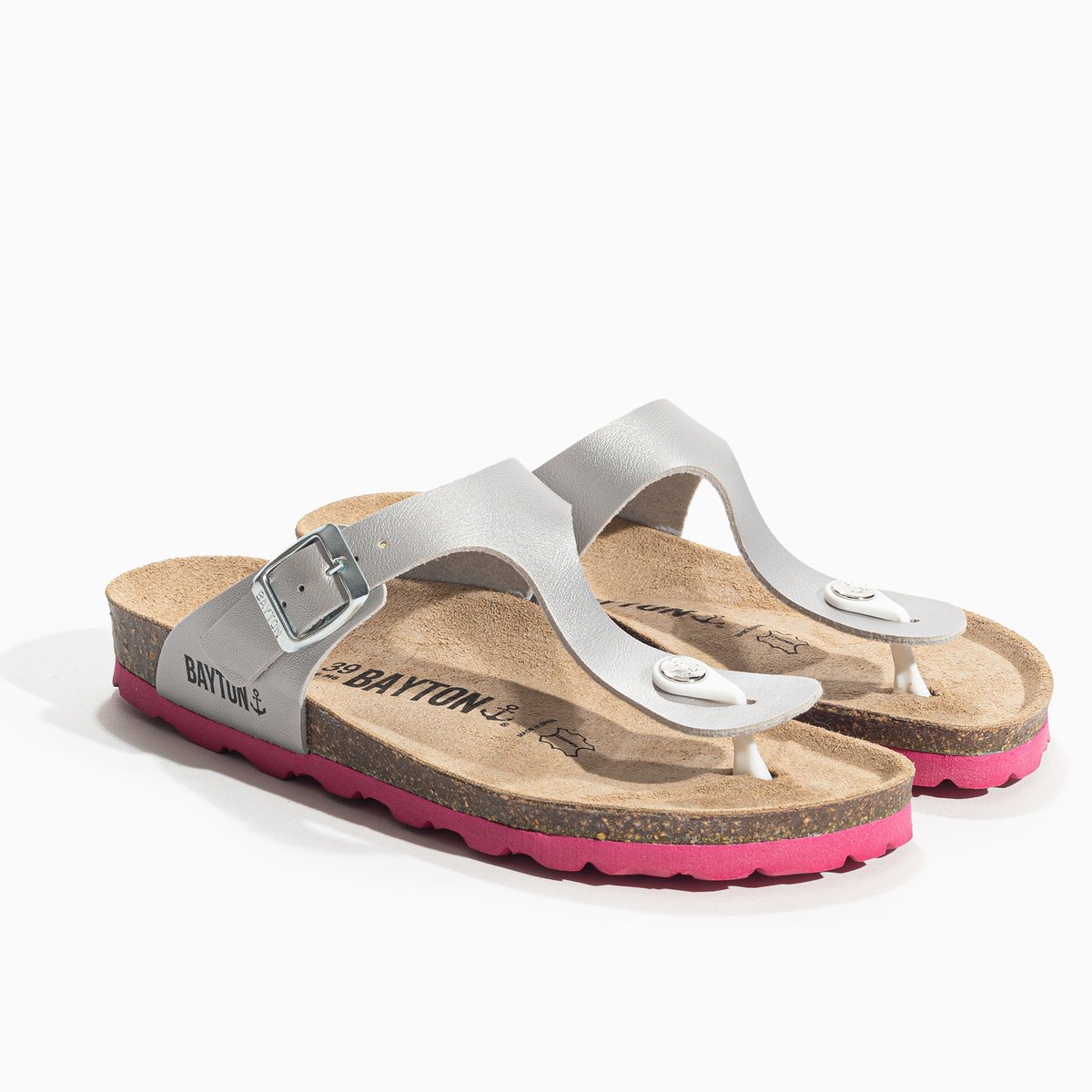 Sandales MISS argent, BAYTON