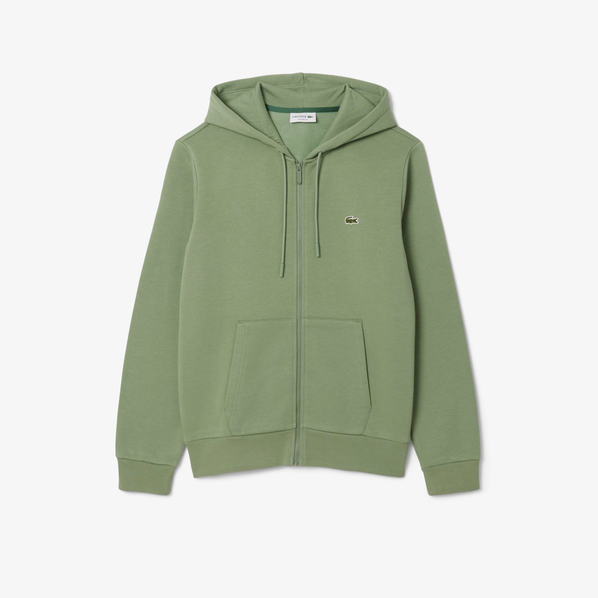Sweatshirt à capuche zippé molleton vert-s86, LACOSTE