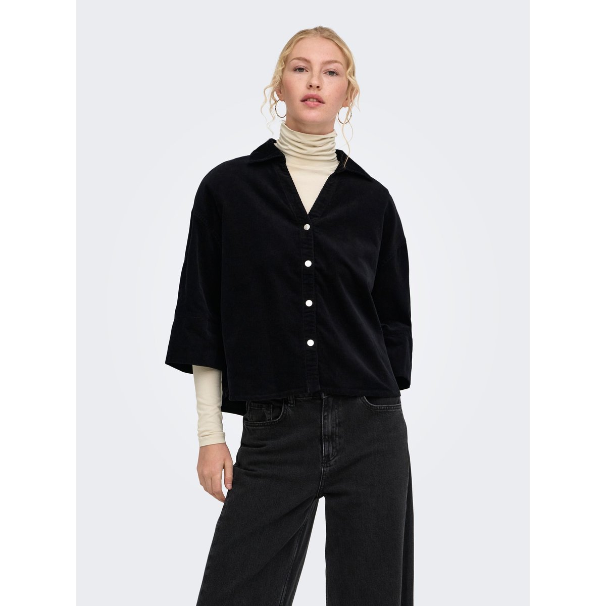 Chemise En Corduroy black 1, ONLY