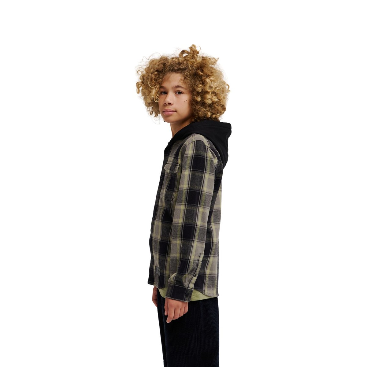 Chemise manches longues à capuche RUCKUS. noir black, DC SHOES