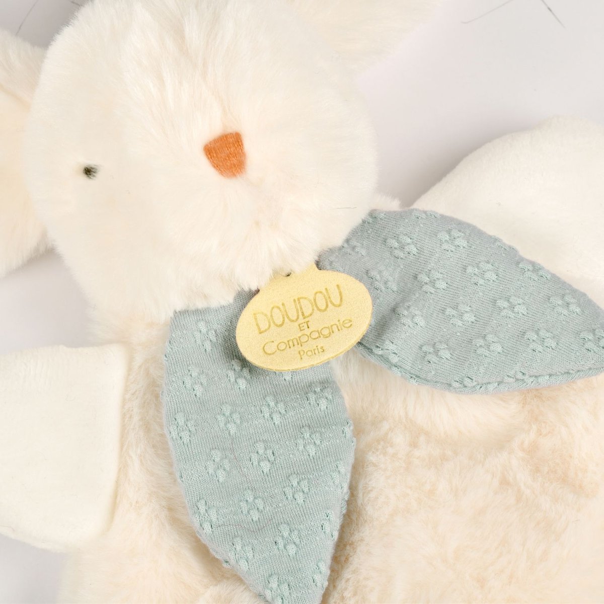 Doudou Lapin blanc, bleu, DOUDOU ET COMPAGNIE