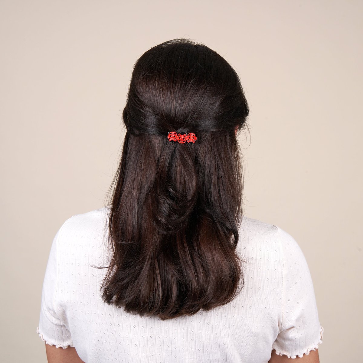 Barrette COCCINELLE rouge à pois noir, COUCOU SUZETTE
