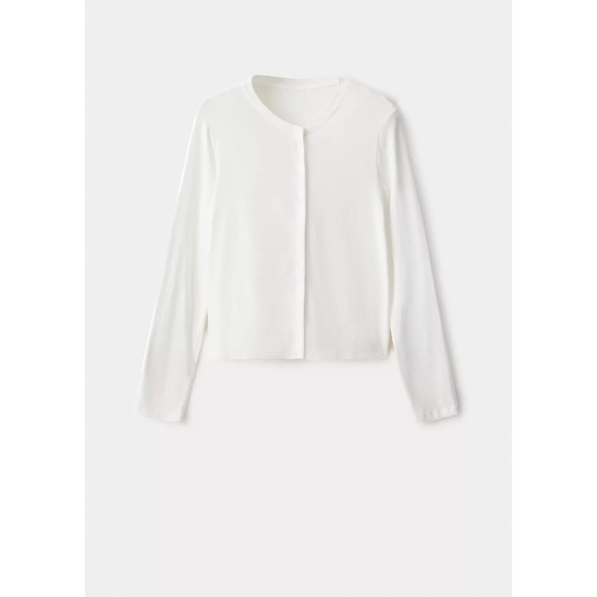Cardigan 100 % coton à boutons blanc, MANGO