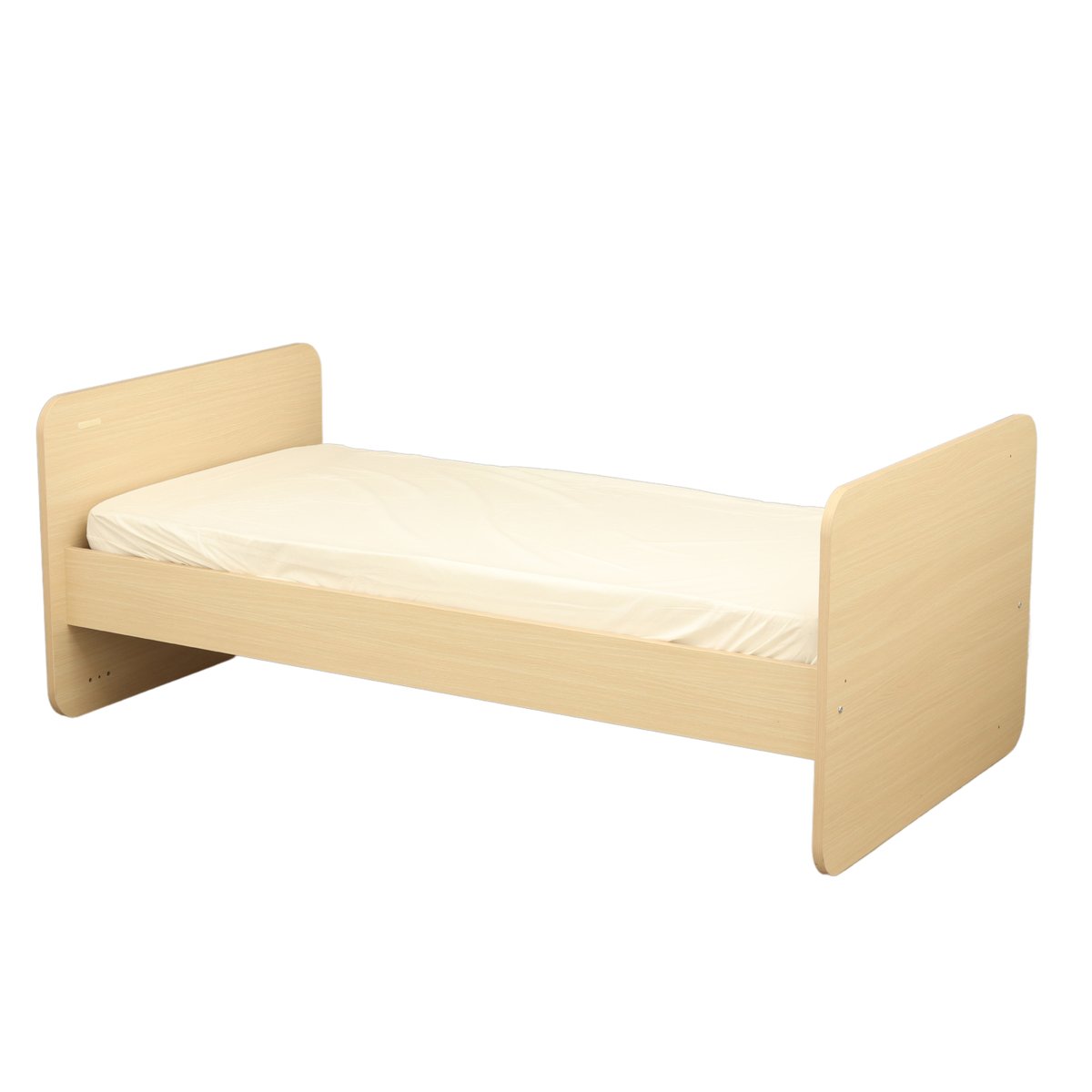 Lit combiné évolutif avec commode à langer 3 tiroirs marron/blanc, SAUTHON