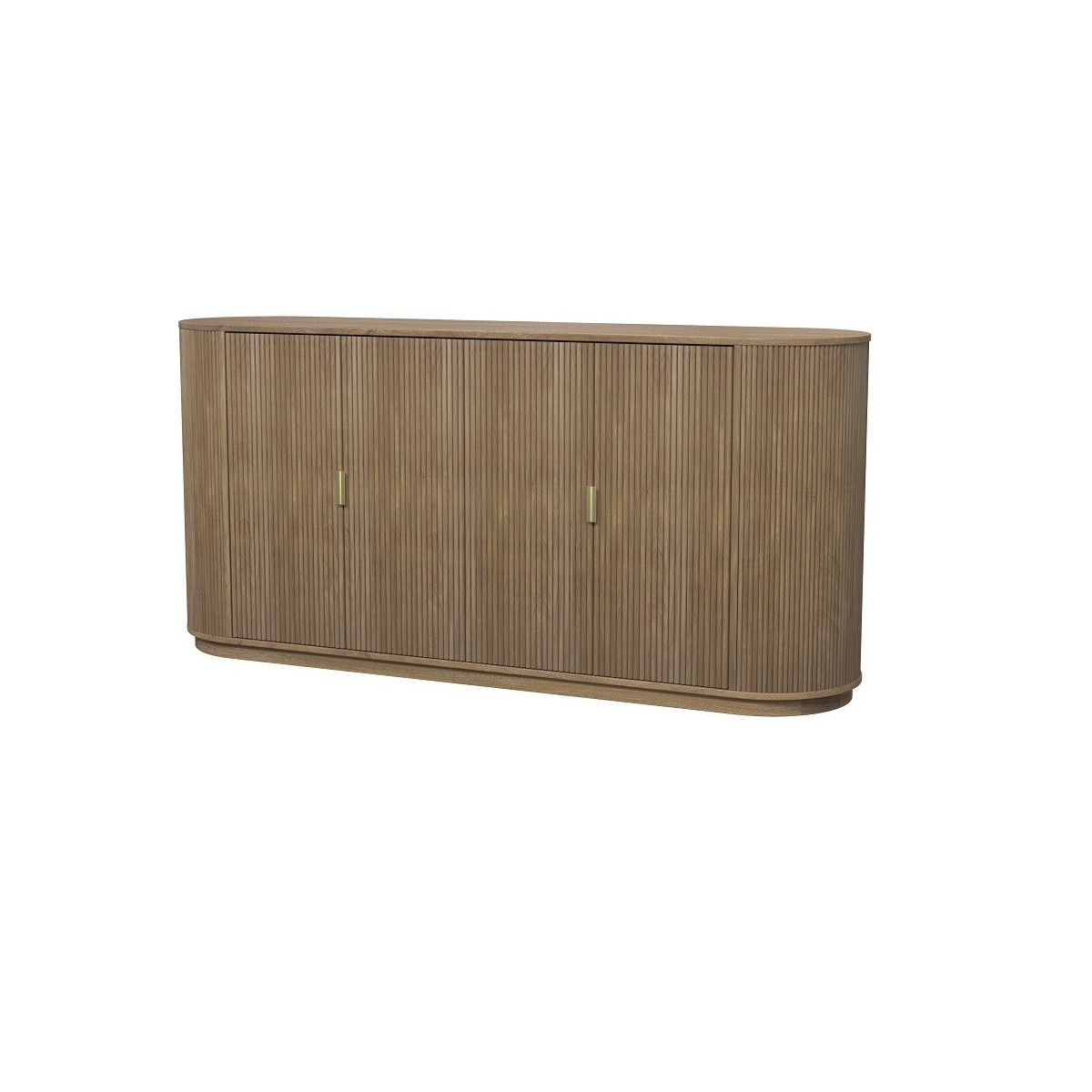 Buffet 4 portes effet chêne - ACHILLE bois clair, CALICOSY