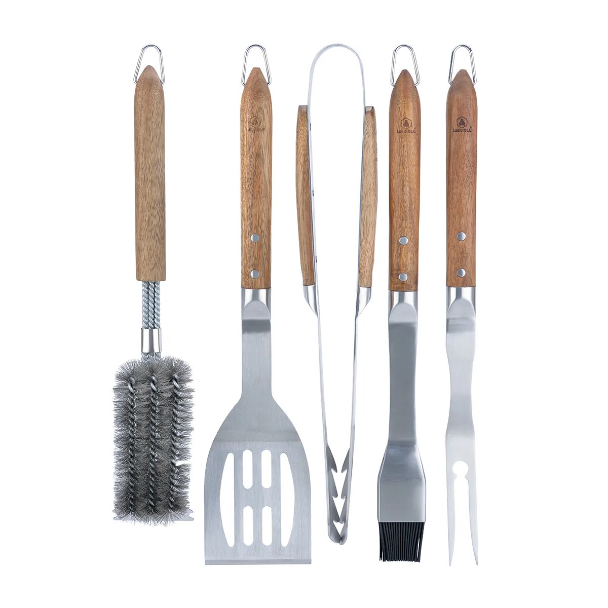 Set de 5 ustensiles pour barbecue - Sève marron, LAGUIOLE CUISSON