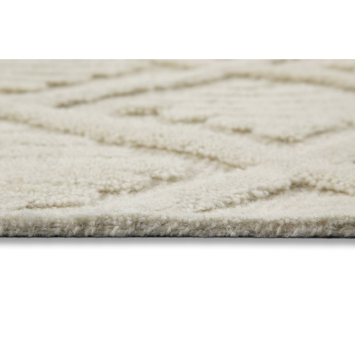 Tapis à motifs losanges en relief ,  HAMPTONS SEVENTEEN blanc crème, WECON HOME