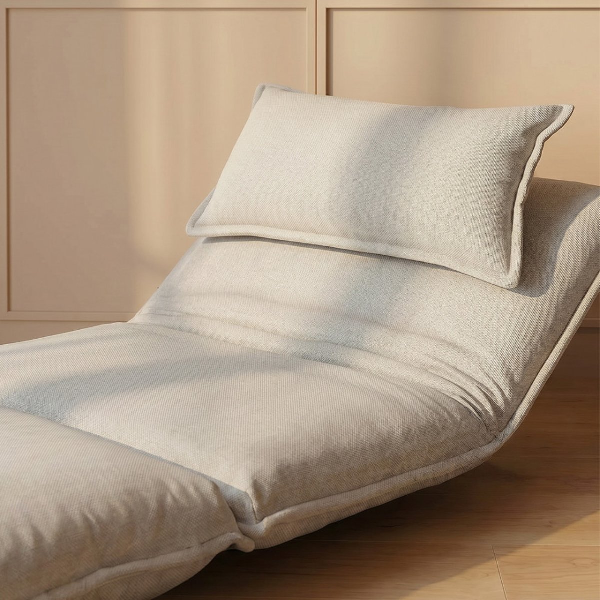 Chauffeuse convertible 1 place en tissu- NALA beige, DRAWER