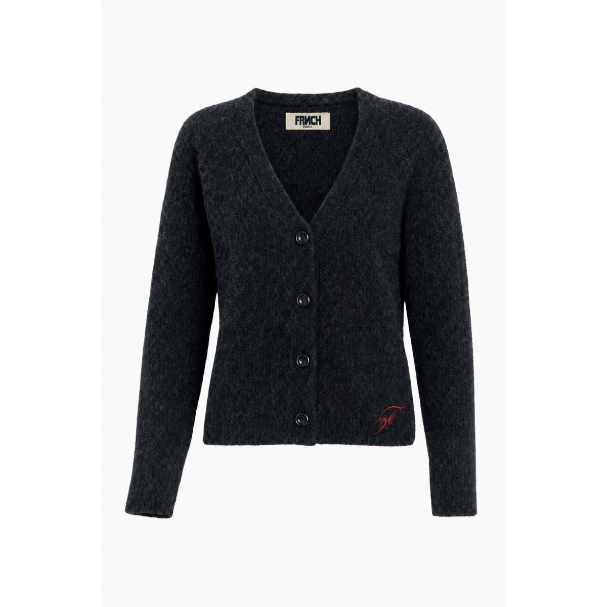 Cardigan Shiomi en laine SHIOMI anthracite, FRNCH
