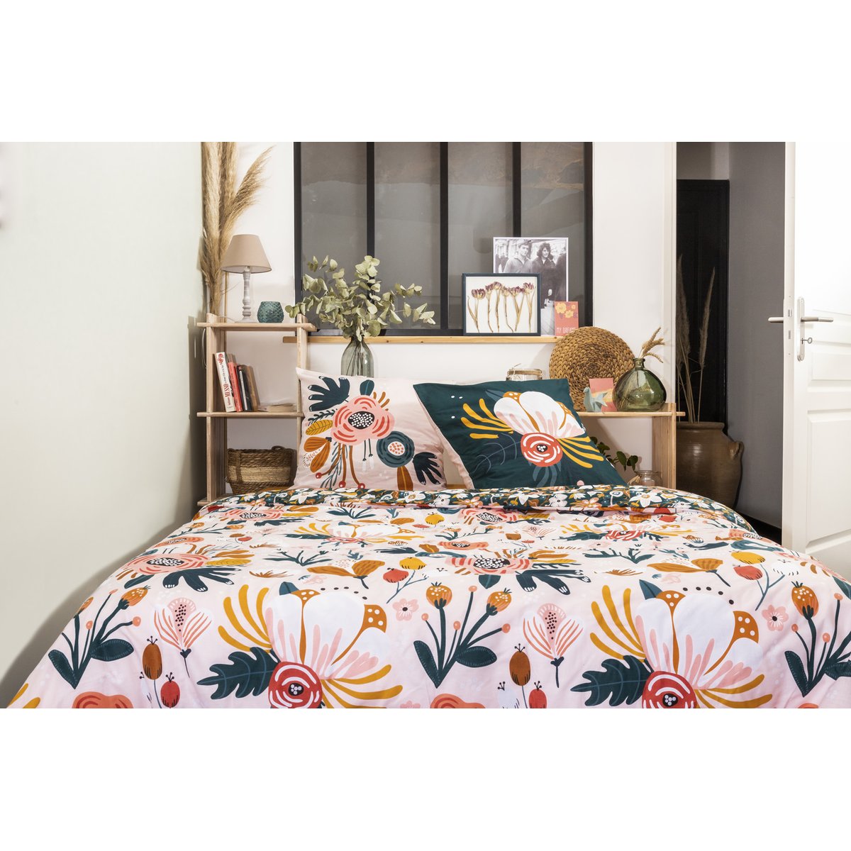 Parure Housse de couette Collection Ballade Champêtre multicolore, EDEN
