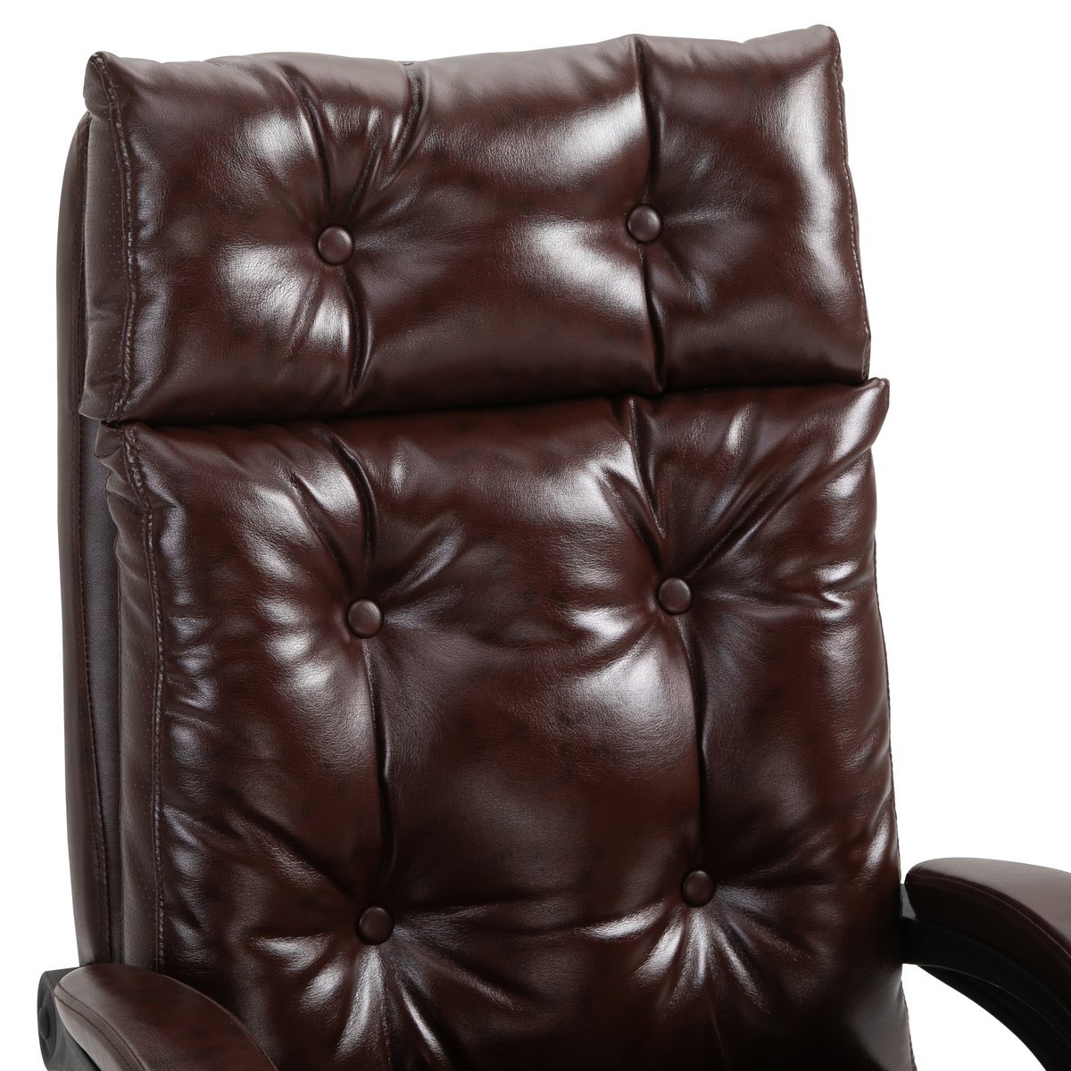 Chaise de bureau Polyuréthane Marron marron, HOMCOM