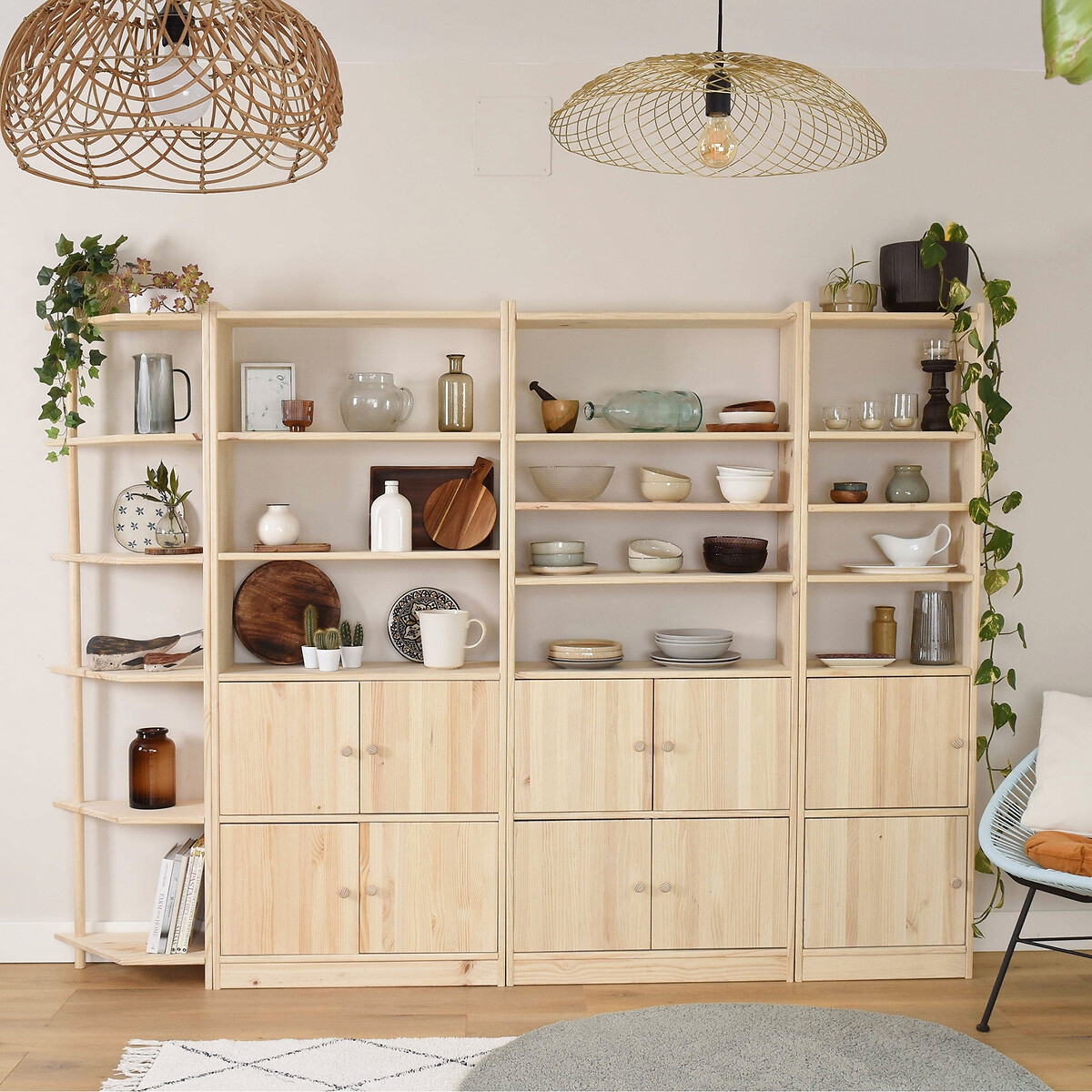2 Doors for GALA shelf - 80 cm light wood, EUROPE & NATURE