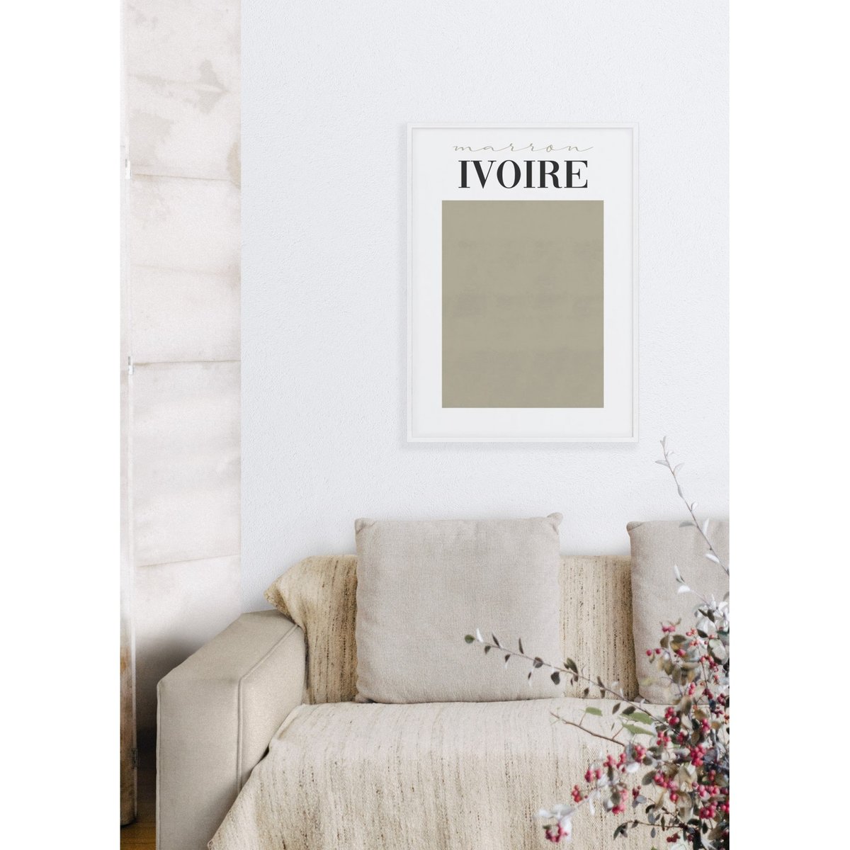 Affiche Marron Ivoire blanc, L'AFFICHERIE
