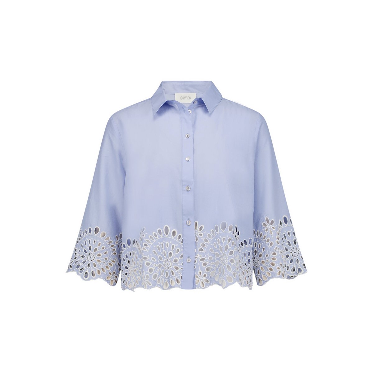 Blouse casual à broderies blue heron, CARTOON