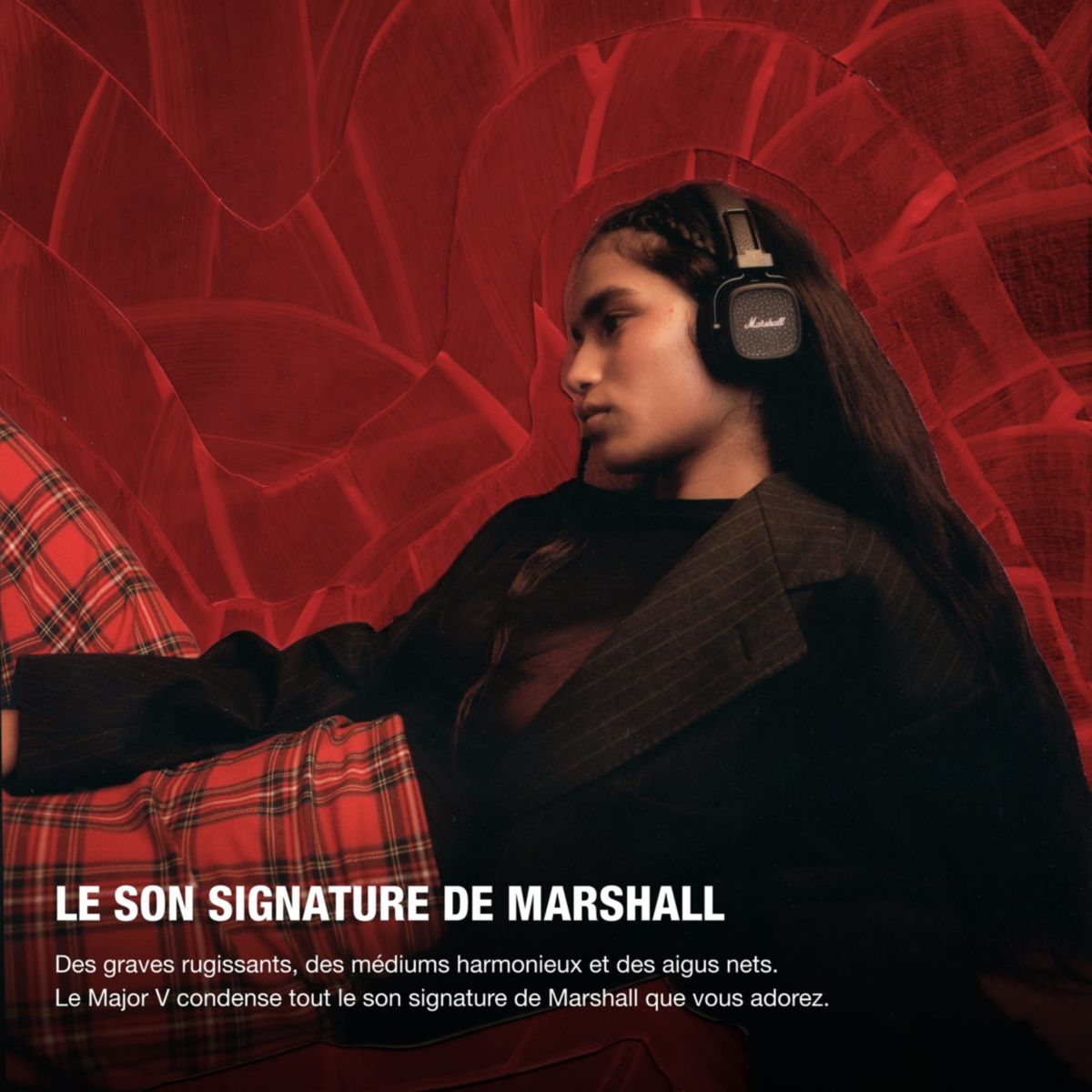 Casque Major V Noir - Bluetooth, autonomie 100h, pliable noir, MARSHALL