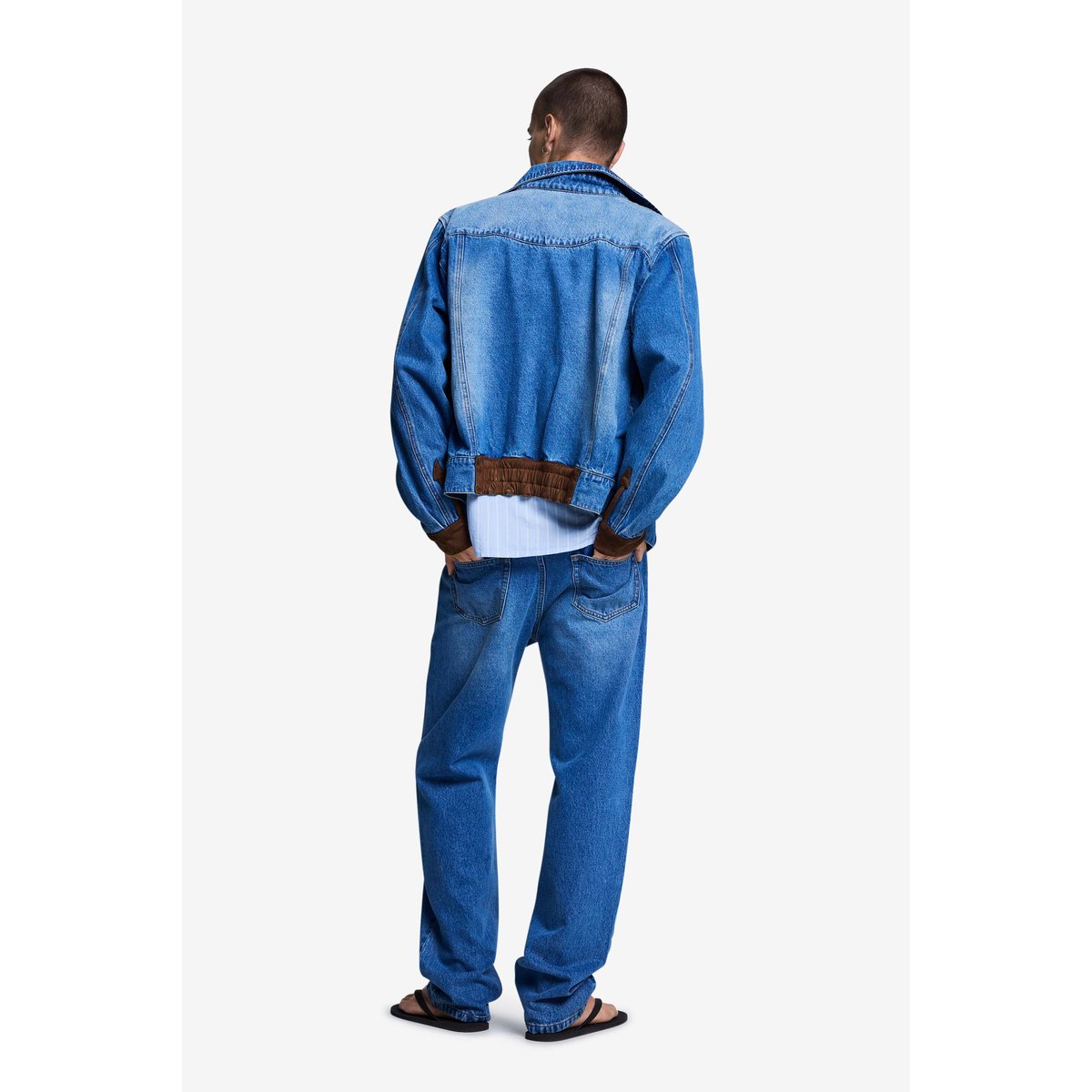 Veste en jean brodée bleu, DESIGUAL