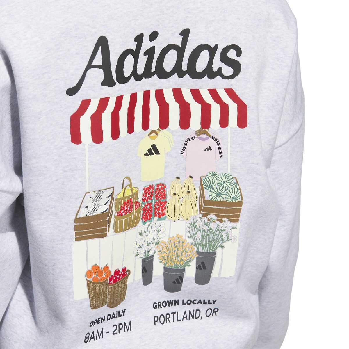 Sweat avec motif eu dos gris, ADIDAS SPORTSWEAR