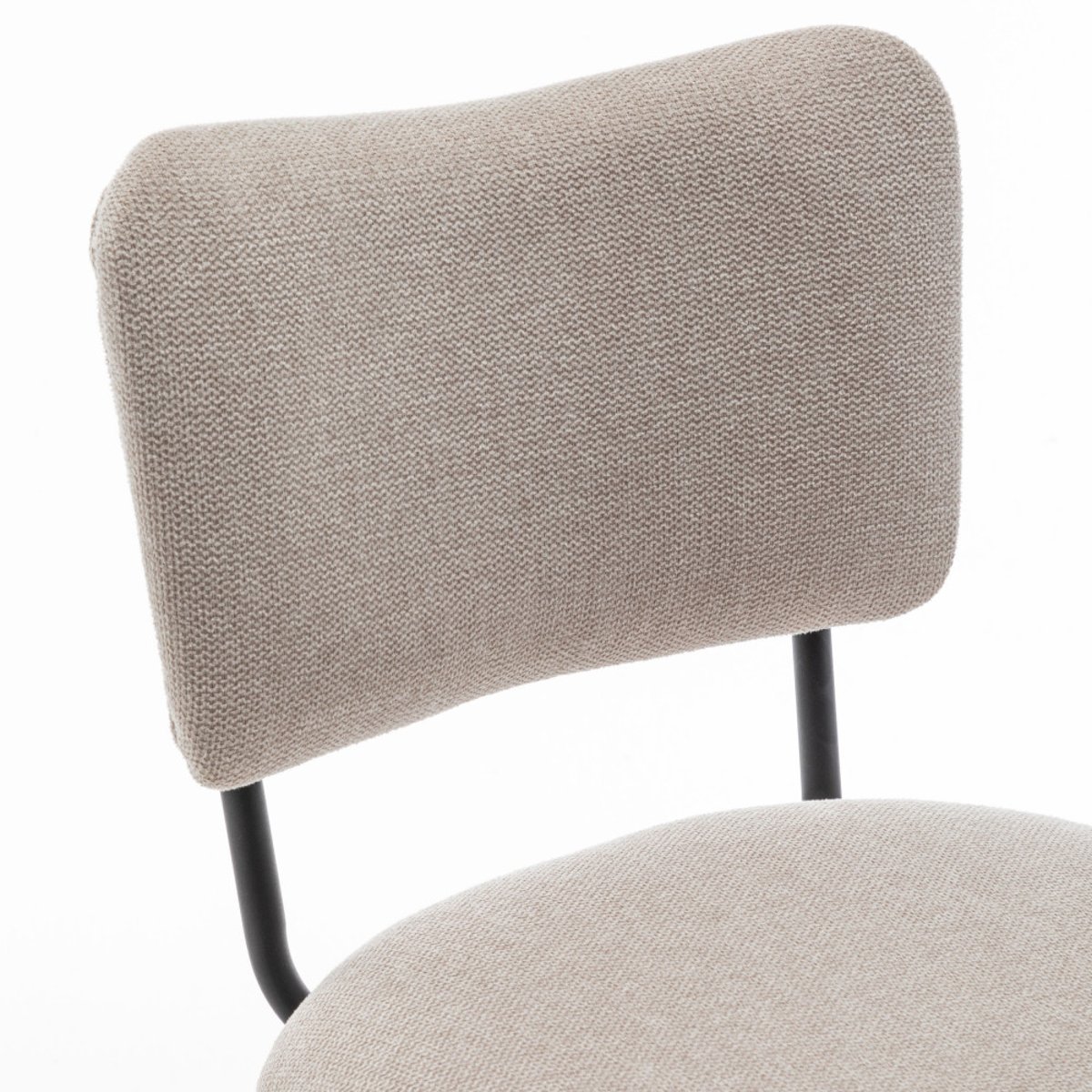 Lot de 2 chaises de bar en tissu et métal H65cm- VANDER beige, DRAWER