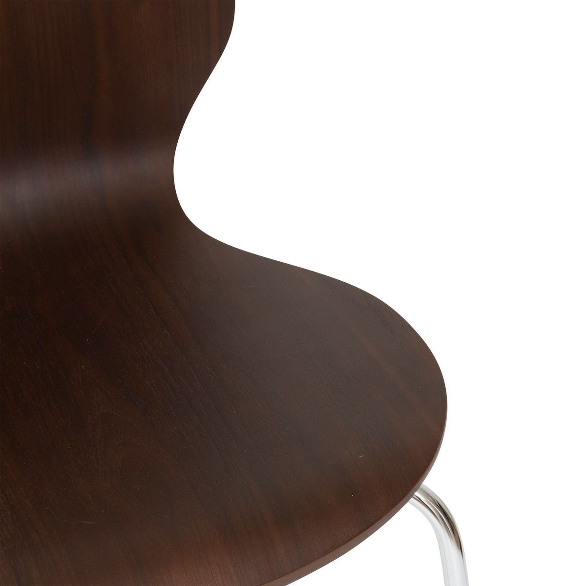 Lot de 4 chaises pieds métal assise en bois massif OURO marron, TOILINUX
