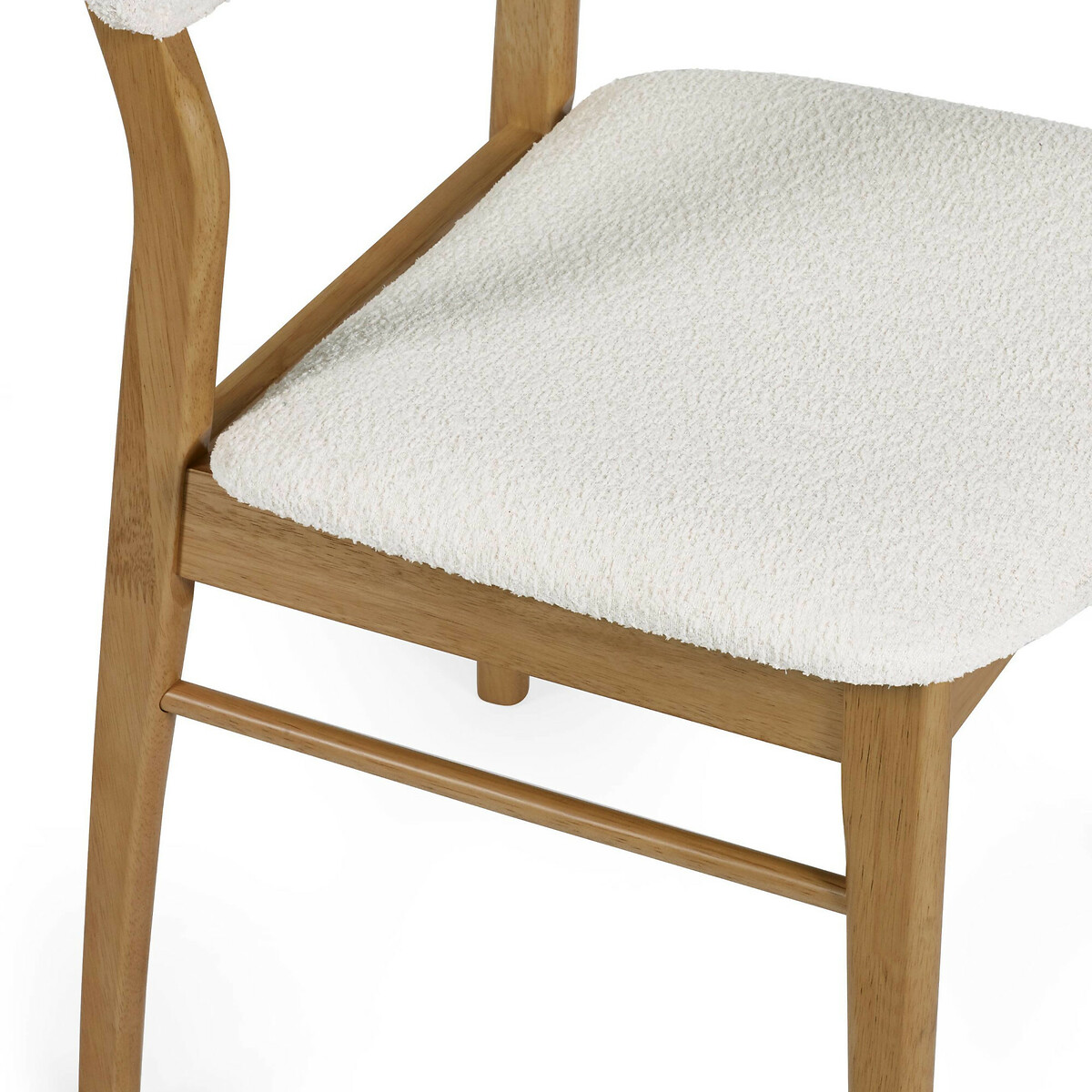 Thalía Oak & Boucle Upholstered Dining Chairs (Set of 2) wood/white, SO'HOME
