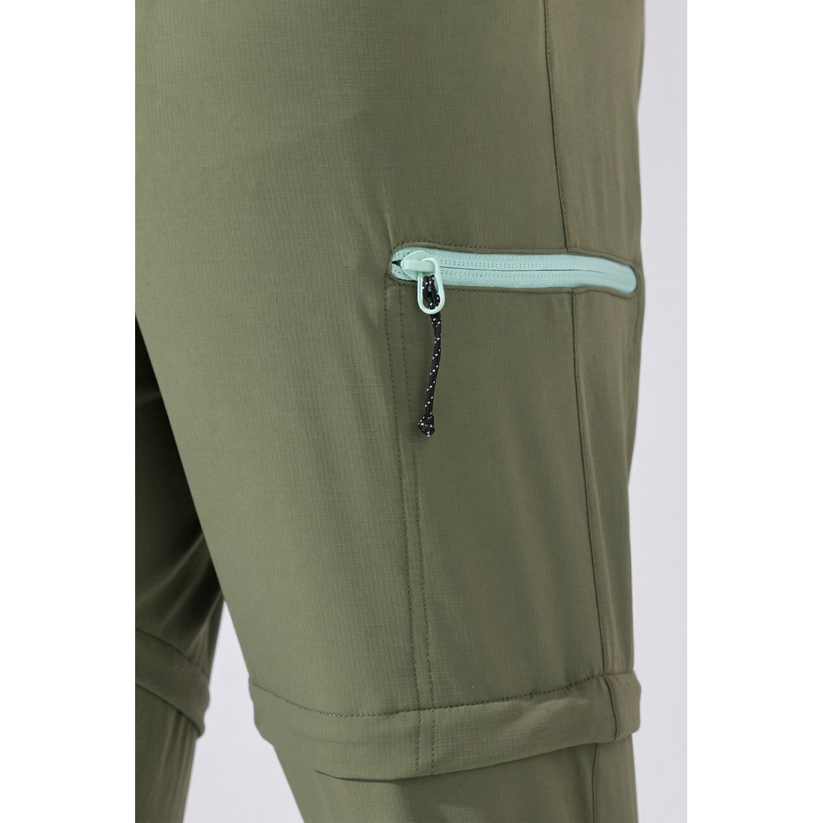 Pantalon technique, pochez zippée vert olive, ULLA POPKEN