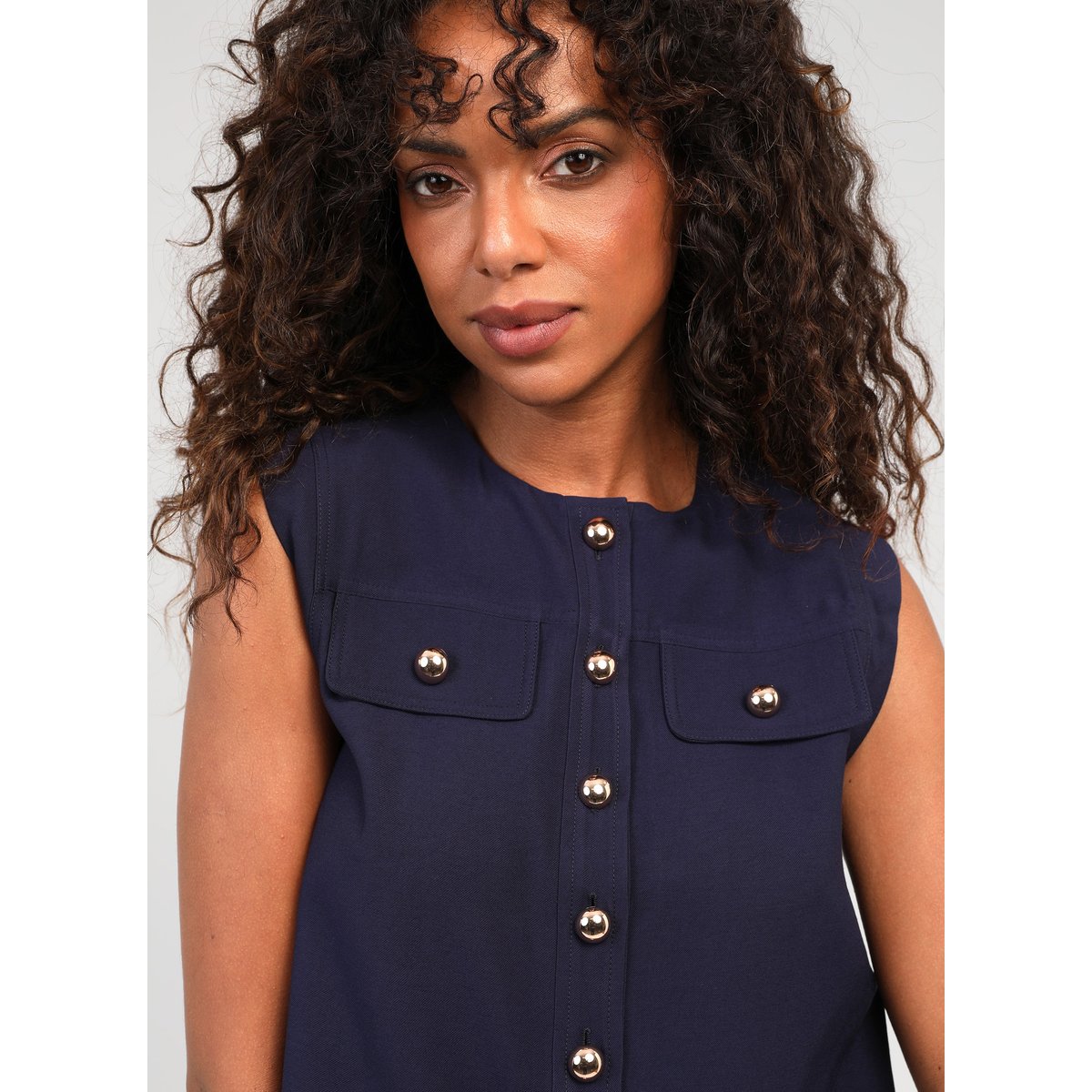 Veste Sans Manches ZELIA ecru, AN'GE