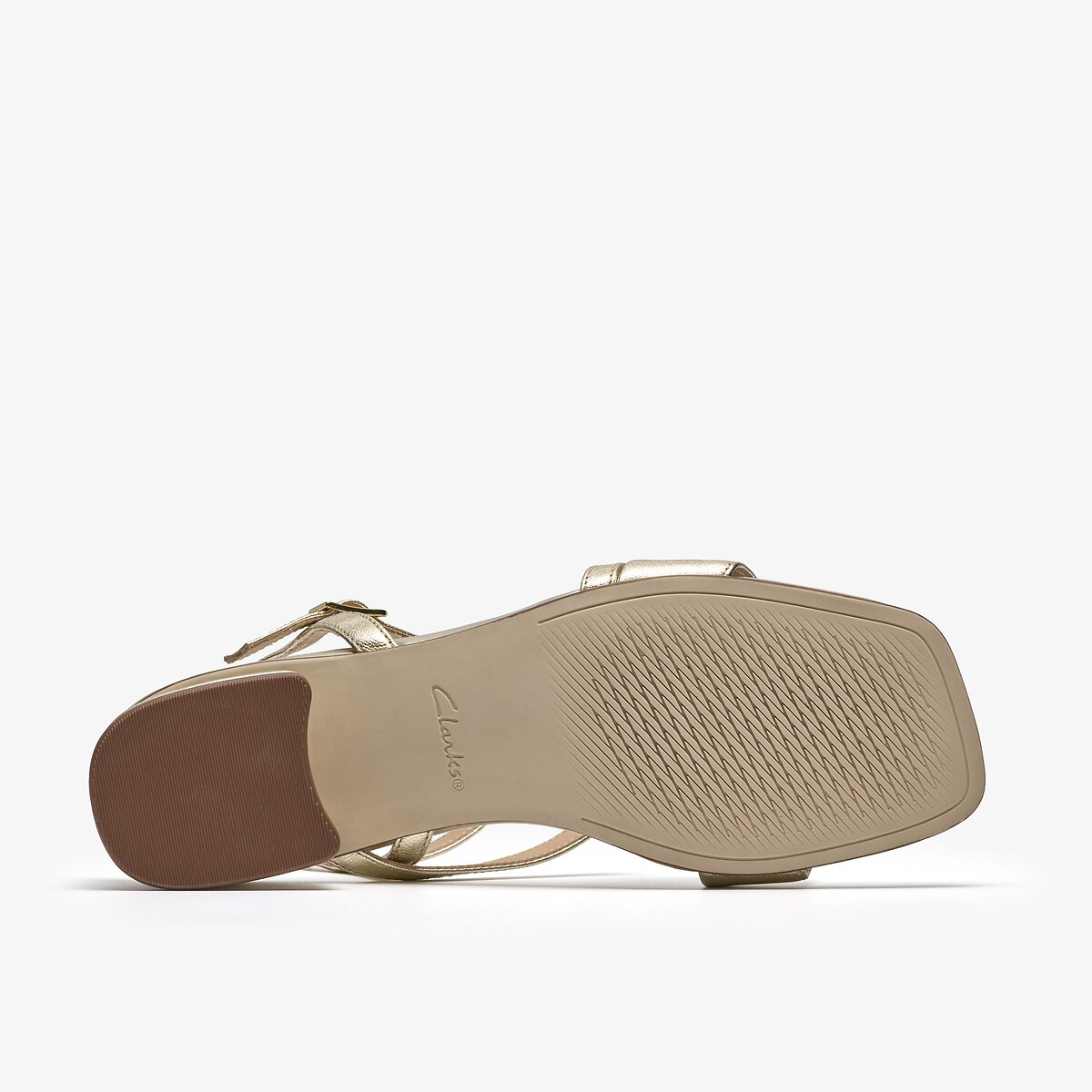 Sandali in pelle Serina35 Strap oro bianco, CLARKS