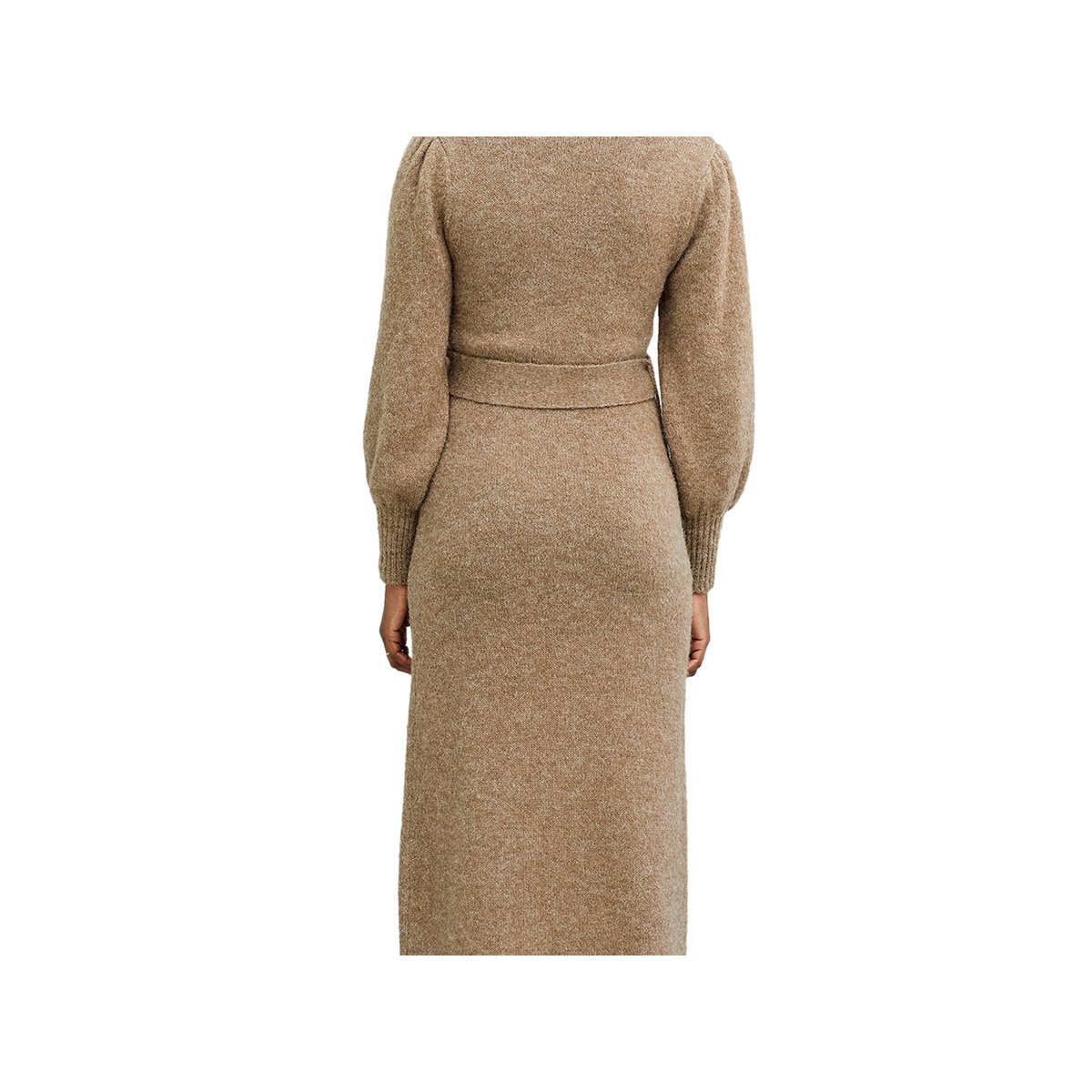 Robe longue de grossesse tricot chiné chocolat, VERTBAUDET