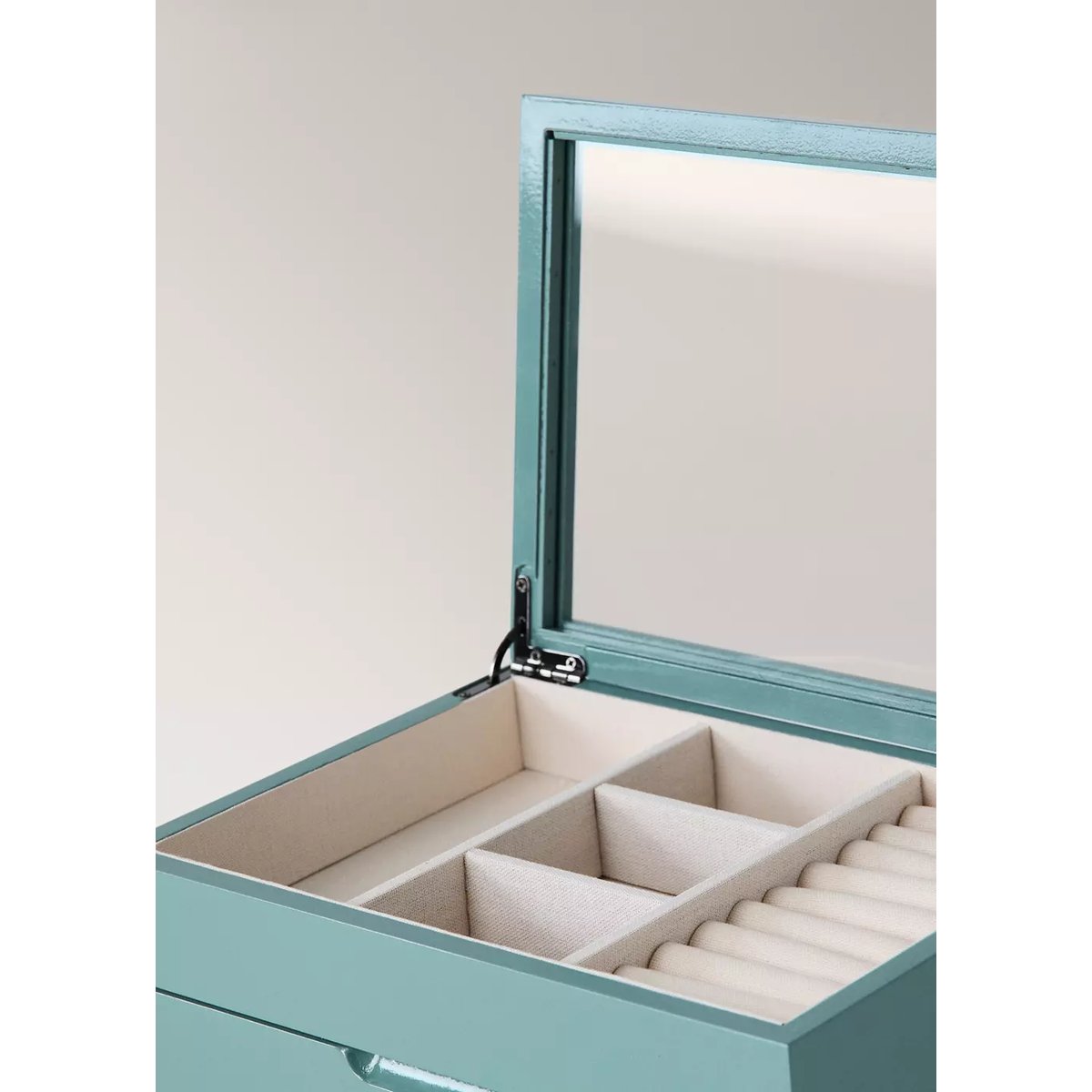Coffret à bijoux en bois de taille moyenne émeraude, MANGO HOME