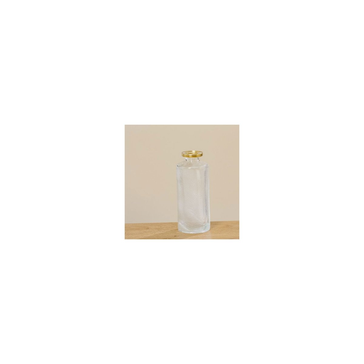 Set de 3 Vases Soliflores en Verre Transparent et Doré - Hauteur 13cm transparent, WADIGA