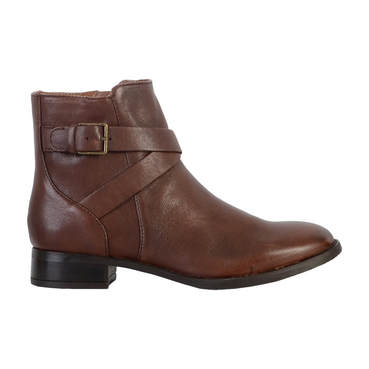 Bottine Cuir Hamble Buckle marron, CLARKS