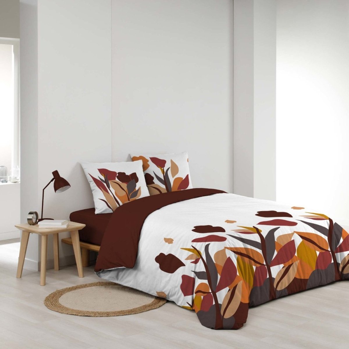 Housse de couette 240x220 + 2 taies 100% coton 57fils PALOMA multicolore, DECORATIE