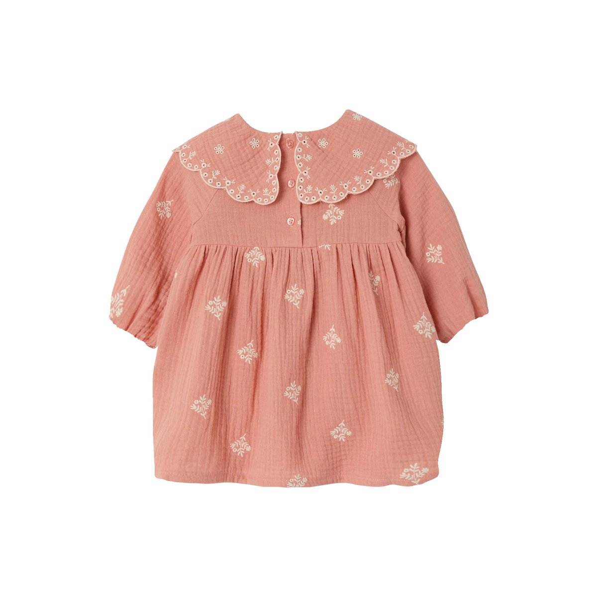 Robe manches longues abricot, VERTBAUDET