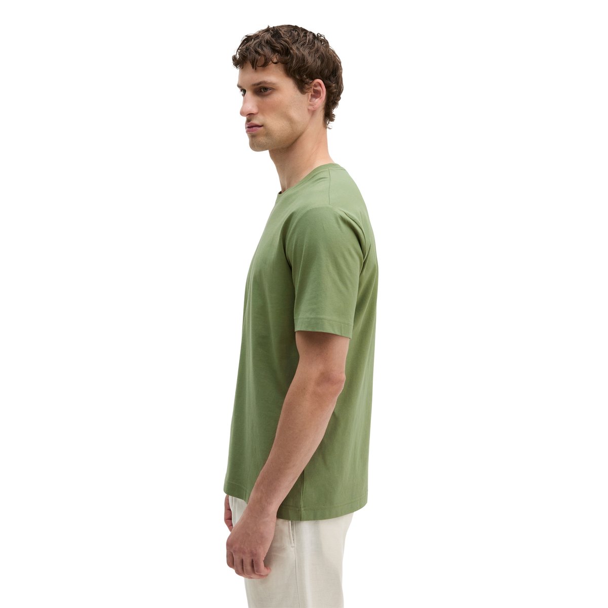 T-shirt regular en pur coton bio vert, MARC O'POLO