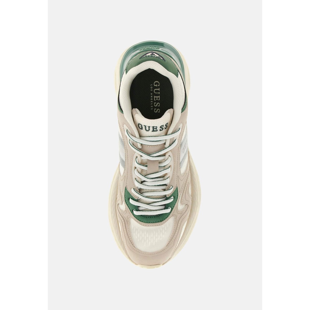 Chaussures De Course En Cuir Synthétique Squan vert, GUESS